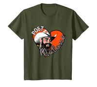 Photo Officielle Post Malone Heart T-Shirt, Enfant, Olive, 6 Ans