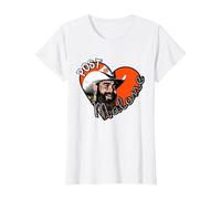 Photo Officielle Post Malone Heart T-Shirt, Femme, Blanc, S
