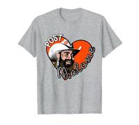 Photo Officielle Post Malone Heart T-Shirt, Homme, Gris Chiné, 5XL