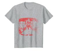 Photo Officielle Slipknot Rouge T-Shirt, Enfant, Gris Chiné, 8 Ans