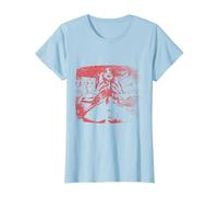 Photo Officielle Slipknot Rouge T-Shirt, Femme, Bleu Céleste, M