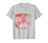 Photo Officielle Slipknot Rouge T-Shirt, Homme, Argent, L