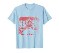 Photo Officielle Slipknot Rouge T-Shirt, Homme, Bleu Céleste, L