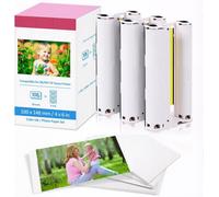 Photo Paper 10 x 15 Replacement Canon Selphy CP1500 CP1300 CP1200 CP910 CP1000 3 Ink Cartridges and Photo Paper KP-108IN 3115B001(AA) Compatible with Canon Printer Selphy CP,A6 (100 x 148 mm)