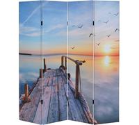 Photo Paravent T234, Paravent Cloison certifiée MVG 180x160cm ~ Coucher de soleil