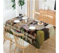 Photo Personnalisée Nappe Personnalisée Table Personnalisée Couverture pour Rectangle Photo Texte Logo Anniversaires Pet Garden Party Décoration Dining Coffee Table Linen (Blanc,100 x 140 cm)