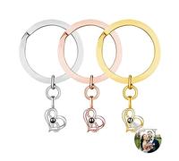 Photo personnalisée projection Porte-clés Cœur Infini Porte-clés Je t'aime 100 langues Porte-clés Argent Image Porte-clés Mémorial Cadeau d'anniversaire Noël Saint-Valentin,Style 15