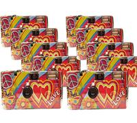 PHOTO PORST Lot de 10 appareils photo jetables Love Kult Rainbow Multicolore 10 x 1A (27 photos, flash)