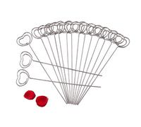 Photo Porte-mémo Noël Mémo Pince Trombone Artisanat Bricolage Support Métallique Pour la Carte Mémo Photos de Mariage Décoration 50 pièces par sac (coeur)