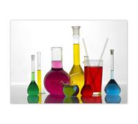 Photo Poster Art Mural Décor 70x50cm Tubes à essai et fioles - Thème salle de classe de chimie N° H10723M_PL1G