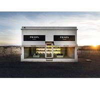 Photo Print - Prada Marfa, Valentine, TX - Une sculpture installée en permanence par les artistes Elmgreen et Dragset - Décoration murale historique - 35,6 x 27,9 cm