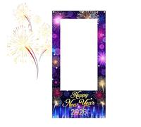 Photo Prop Frame | Glitter Gadget Theme Festive Decoration Festive - 2026 Photo Booth Frame | Cadres Selfie Long-lasting For Friends Night Events Studios Party Indoor Holiday New Year