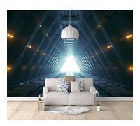Photo Self-adhesive Wallpaper 3D Mural for Walls Space station passage dark 100x70cm Wall Paper Home Decor Non-Woven Living Room Bedroom