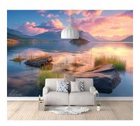 Photo Self-adhesive Wallpaper Coast stone sea sunset landscape 100x70cm Mural Picture Murals 3D Paste Living Room The Wall For Bedroom Border