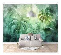 Photo Self-adhesive Wallpaper Stickers 3D leaves watercolor green 100x70cm Wall Picture Decoration Mural Art Giant Posters For Bedrooms Living Room Office Dining