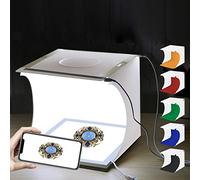 Photo Studio Box, Teakpeak 20cm Mini Boîte à Lumière Photo Studio Portable avec Lampe Shadowless