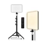 Photo Studio LED 2700k-5700k vidéo Remplissage Lampe Panneau Lumineux Photographie éclairage avec trépied Support Long Bras for Diffusion en Direct(102CM)