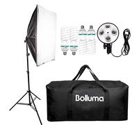Photo Studio Softbox Kit Eclairage Vidéo avec 4x150W Ampoule 5500K CFL, Support de Lumière, Douille d'Ampoule E27 4 en 1, Sac Trépieds pour Portrait Youtbe Produit