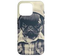 Photo vintage mignonne drôle carlin emo coiffure photo Coque pour iPhone 16 Pro