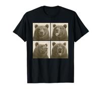 Photobooth - Séances photos de selfies avec visage vintage avec un animal drôle et un ours T-Shirt
