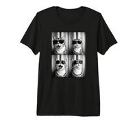 Photobooth Selfie Chat Drôle | Chat avec Lunettes de Soleil, Chat Rire T-Shirt Haut de Gamme