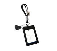 Photocard Holder, Cute Double Slots Ornaments with Heart Charm, Portable Card Pouch, Card Holder Key Chain for Purse, Handbag, Christmas, Thanksgiving Parties and Offices, 10.63 Inch