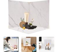 Photocoulisses, 3PCS planches de photocoulisses, marbre et fond blanc, fond de photographie