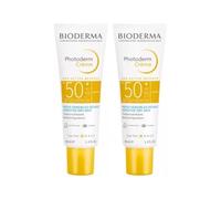 Photoderm | Crème SPF50+ | Sun Active Defense | Hydrate & Protège | Peau Sensibles & Sèches | Testé sous contrôle dermatologique | Fabriqué en France | Lot de 2x40mL