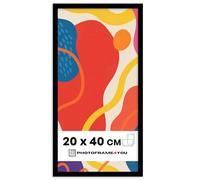 Photoframe4you - Cadre photo 20x40 cm cm - Noir Mat - Verre acrylique incassable - Cadre mural en plastique durable pour affiches, tirages d’art et certificats pour mur - Nancy