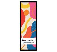 Photoframe4you - Cadre photo 20x60 cm cm - Noir Mat - Verre acrylique incassable - Cadre mural en plastique durable pour affiches, tirages d’art et certificats pour mur - Nancy