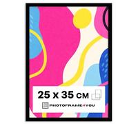 Photoframe4you - Cadre photo 25x35 cm - Noir - Cadres photo en MDF avec verre acrylique - Cadre 35x25 cm - Arco