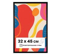 Photoframe4you - Cadre photo 32x45 cm - Noir Mat - Verre acrylique incassable - Cadre mural en plastique durable pour affiches, tirages d’art et certificats pour mur - Nancy
