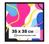 Photoframe4you - Cadre photo 35x35 cm - Noir - Cadres photo en MDF avec verre acrylique - Cadre 35x35 cm - Arco