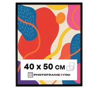 Photoframe4you - Cadre photo 40x50 cm cm - Noir Mat - Verre acrylique incassable - Cadre mural en plastique durable pour affiches. tirages d’art et certificats pour mur - Nancy