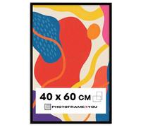 Photoframe4you - Cadre photo 40x60 cm cm - Noir Mat - Verre acrylique incassable - Cadre mural en plastique durable pour affiches, tirages d’art et certificats pour mur - Nancy