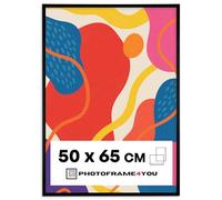 Photoframe4you - Cadre photo 50x65 cm cm - Noir Mat - Verre acrylique incassable - Cadre mural en plastique durable pour affiches. tirages d’art et certificats pour mur - Nancy