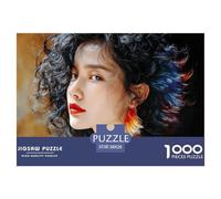 Photograph of A Girl 1000 Pièces Carton Extra-épais Lot de Puzzles Charming Girl Stimulant Et Éducatif Jeu Créatif Puzzles As Birthday Gifts 38x26cm/1000pcs