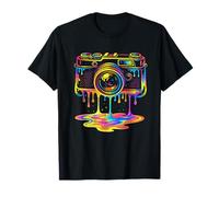 Photographe Cool Camera Painting Drip Artwork Design Lens T-Shirt
