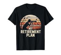 Photographe rétro My Retirement Plan Observation des Oiseaux Coucher de Soleil T-Shirt