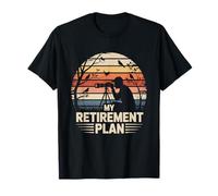 Photographe rétro My Retirement Plan Observation des Oiseaux Coucher de Soleil T-Shirt