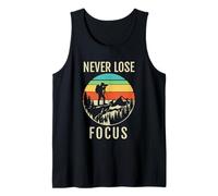 Photographe Vintage avec Citation « Never Lose Focus » Débardeur