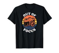 Photographer Retro Camera Out of Focus Sunset Design T-Shirt Graphique avec Valeur