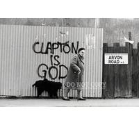 Photographie Clapton Is God - 28 x 43 cm - légendaire graffiti Eric Clapton de 1965 - Rock and Roll - Icône de guitare britannique - Londres - Photo rare - Affiche d'art