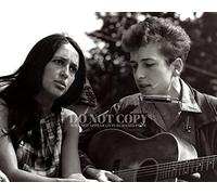 Photographie de Bob Dylan et Joan Baez 28 x 35 cm - Superbe portrait en direct de 1963 - Droits civils en mars - Washington D.C. - Musique américaine légendaire - Photo rare - Affiche imprimée