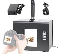 Photographie de boîte à lumière de Bijoux, boîte à lumière de Studio Photo Professionnel avec 6 Modes de Source de lumière de Commutation et Support de Fixation d'appareil Photo Amovible, Prise B430