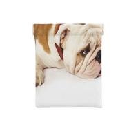 Photographie De Bouledogue Anglais De Bouledogue Triste Et Fatigué avec De La Crème Brune, Sac de Rangement pour Femmes, Portefeuille supérieur à Presser, Petit Porte-Monnaie, Pochette de Changement