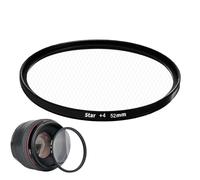 Photographie de caméra à filtre étoile de 52 mm | Verre métallique portable pour scènes nocturnes, amateurs de cinéma, blogueurs de voyage et étudiants | Accessoires d'effets paysages nocturnes