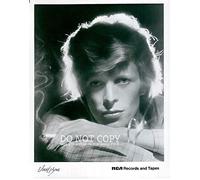 Photographie de David Bowie - 20,3 x 25,4 cm - Portrait d'artiste pristine 1975 - Enregistrements RCA - Image de publicité - Duke blanc fin - Photo rare - Affiche d'art