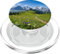 Photographie de Paysage Alpin Prairie Montagne Sentier vallée PopSockets PopGrip pour MagSafe