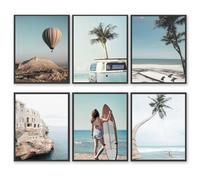 Photographie de surf côtier - Impression d'art - Fenêtres sur les rochers - Impression d'art mural - Montgolfières de la Cappadocie - Décoration murale - 27,9 x 35,6 cm - Sans cadre